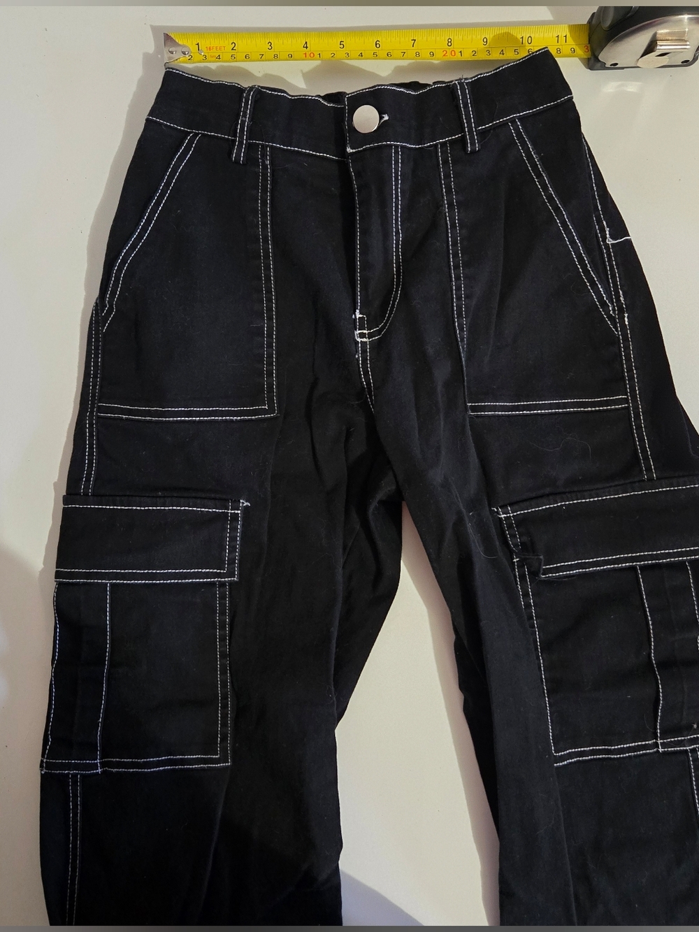 Utility Black Cargo Baggy Pants